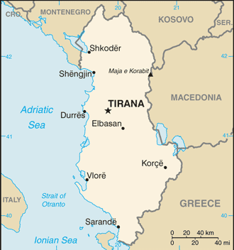 Albanian Map