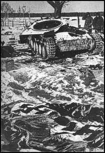 German equipment destroyed in the winter battles
