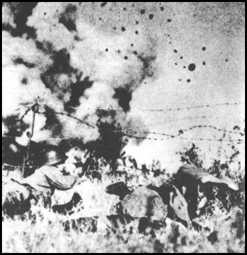 Japanese advance through the defensive lines on Bataan
