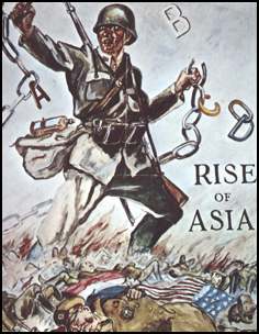 Japanese propaganda poster, breaking apart the ABDA