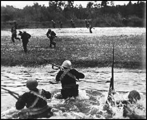 Soviet naval infantry coming ashore