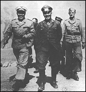 Rommel (center) with Kesselring (left)