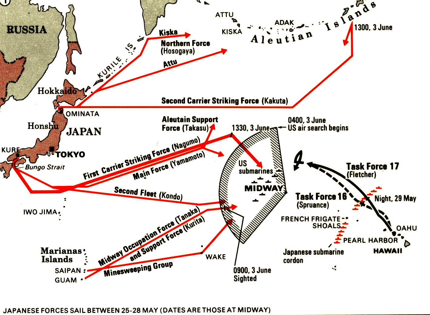 Battles Of Midway Japanese Fleet Map | My XXX Hot Girl
