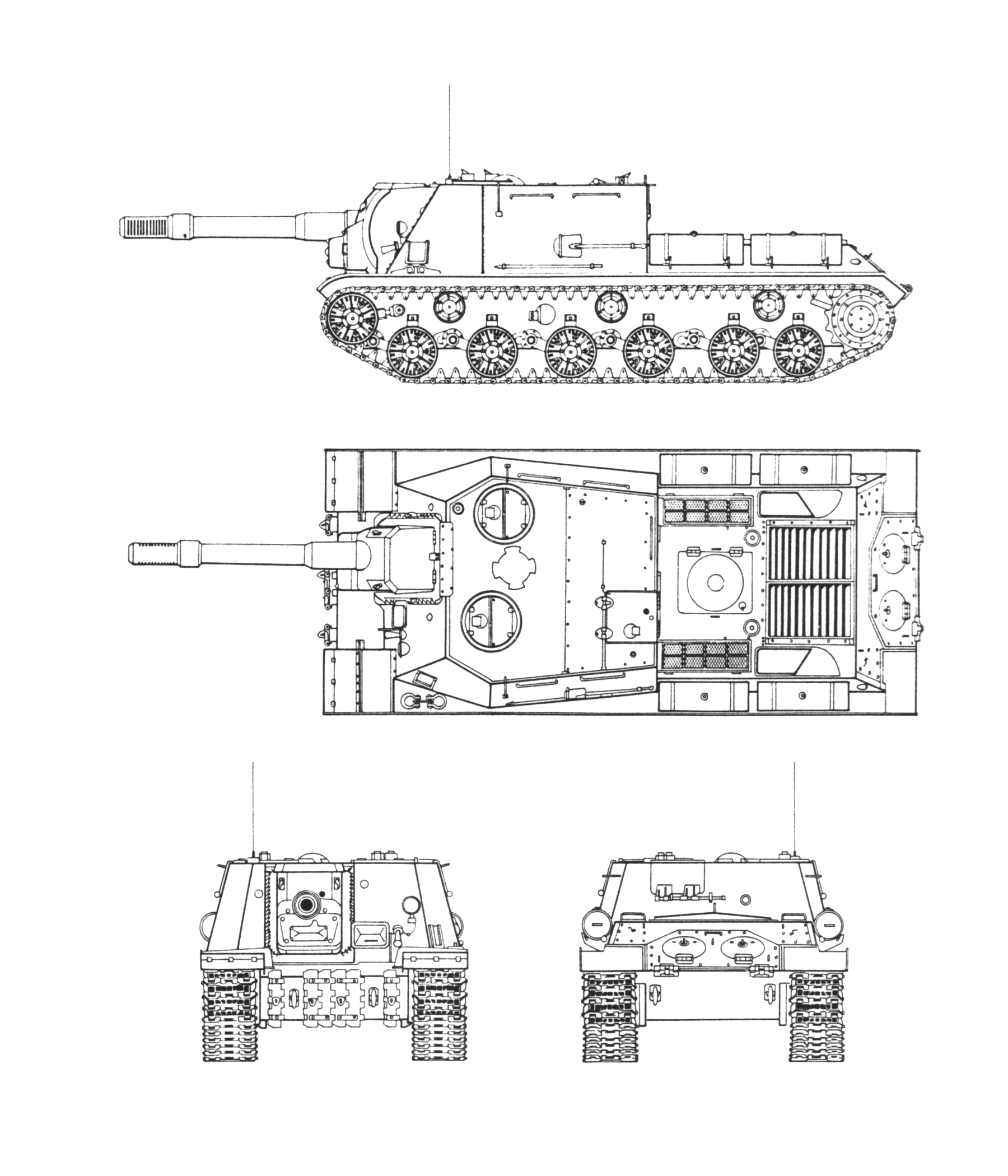 ИСУ-122 чертежи